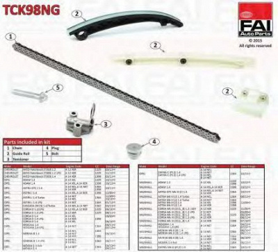 FAI AUTOPARTS tck98ng -  Комплект цепи привода распредвала